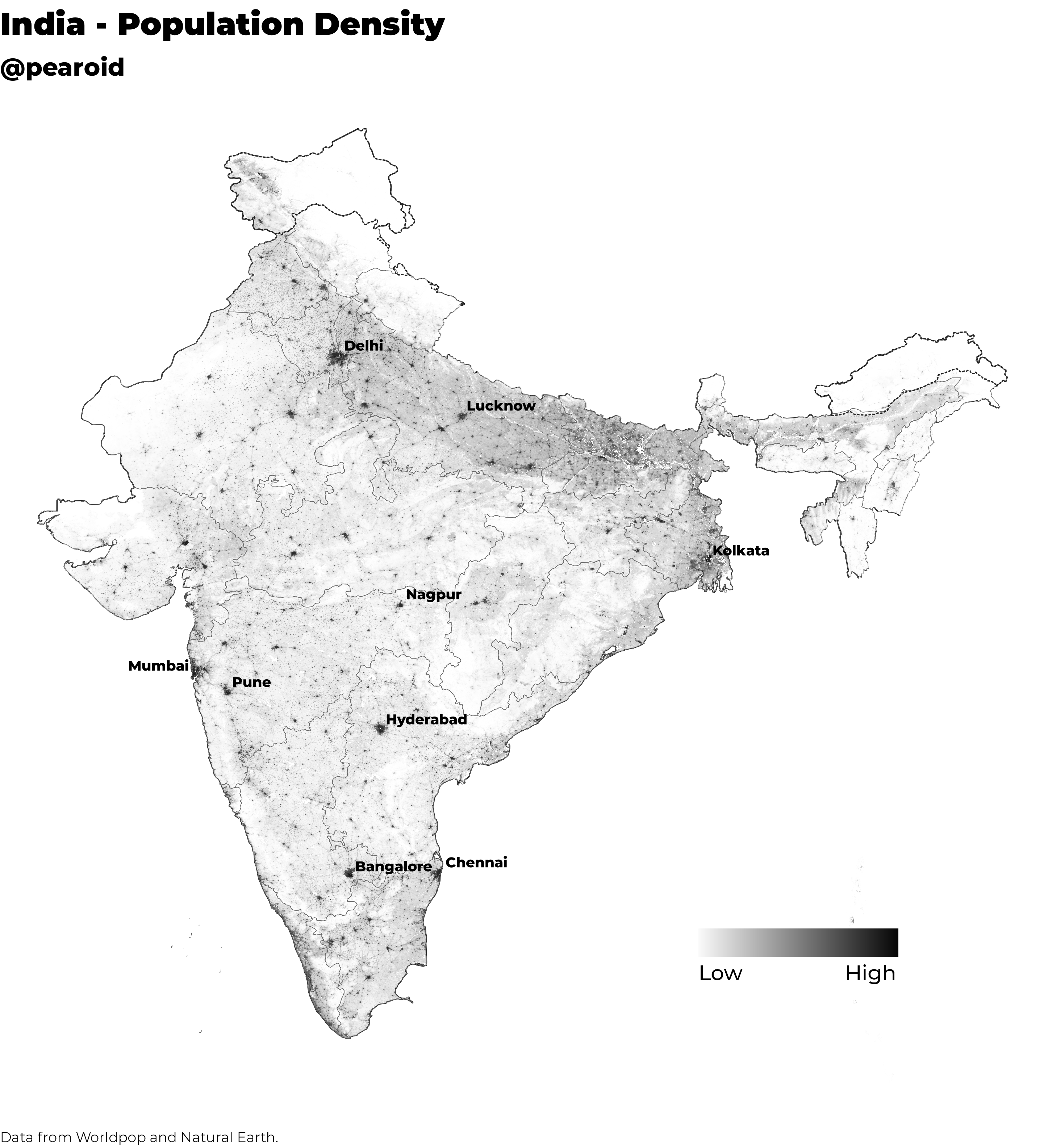 Population Density of India