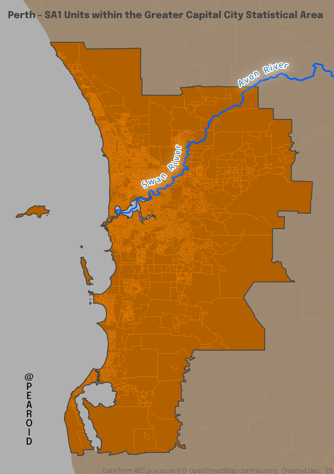 Perth - SA1 Units with the Greater Capital City Statistical Area