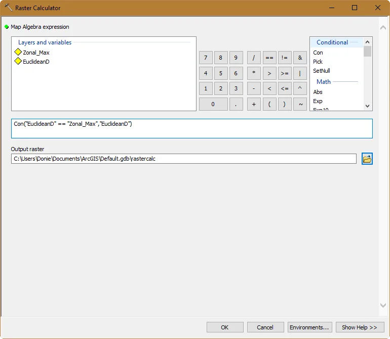 Raster Calculator