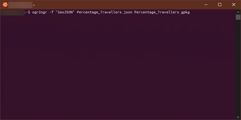 ogr2ogr command to convert to GeoJSON