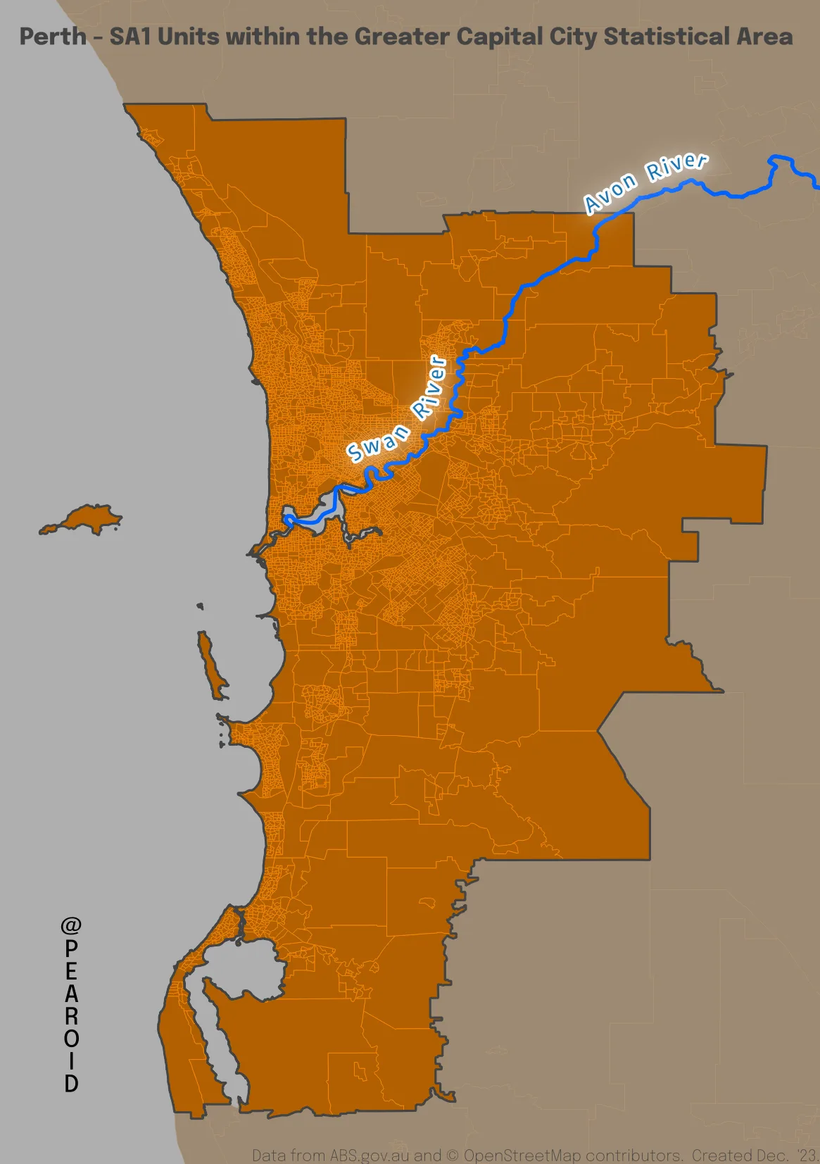 Perth - SA1 Units with the Greater Capital City Statistical Area